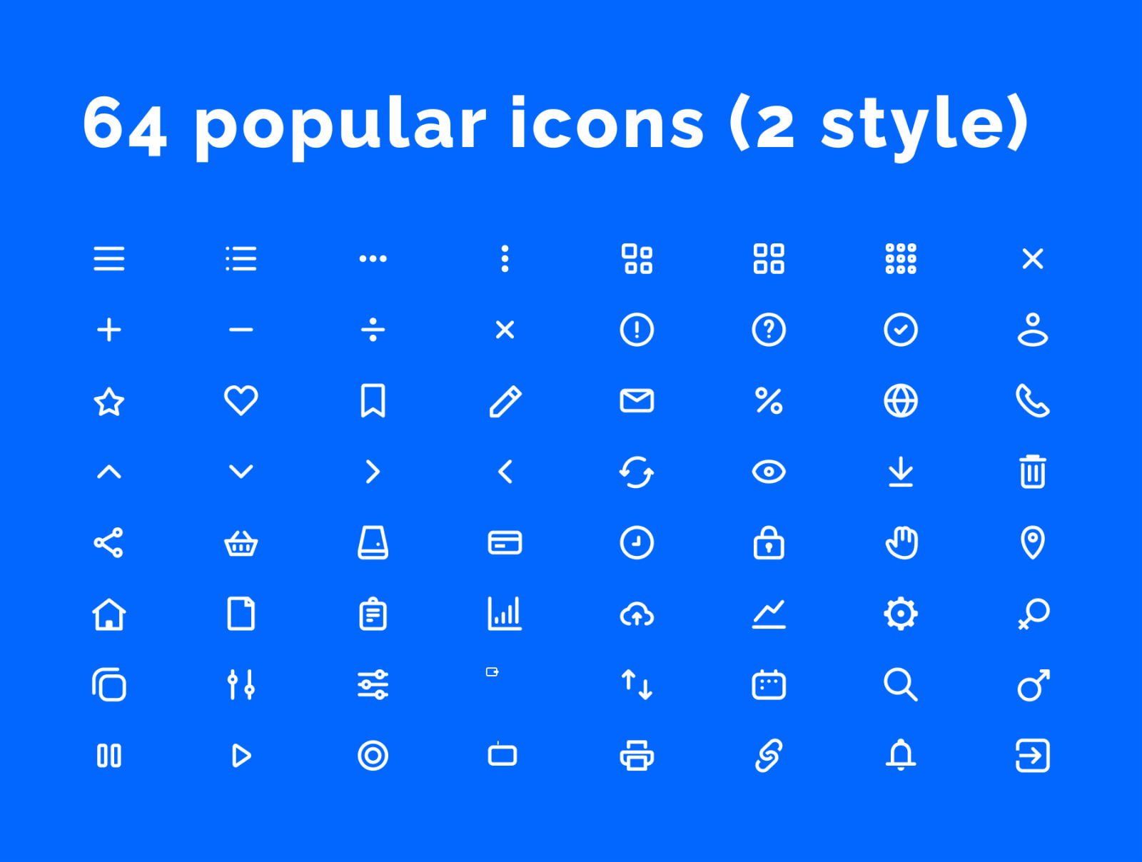 Basic &amp; Essentials Icons Set