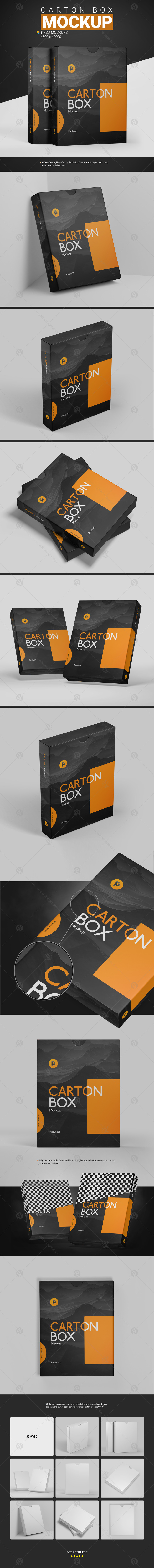 Carton Box Mockup Carton Box Mockup