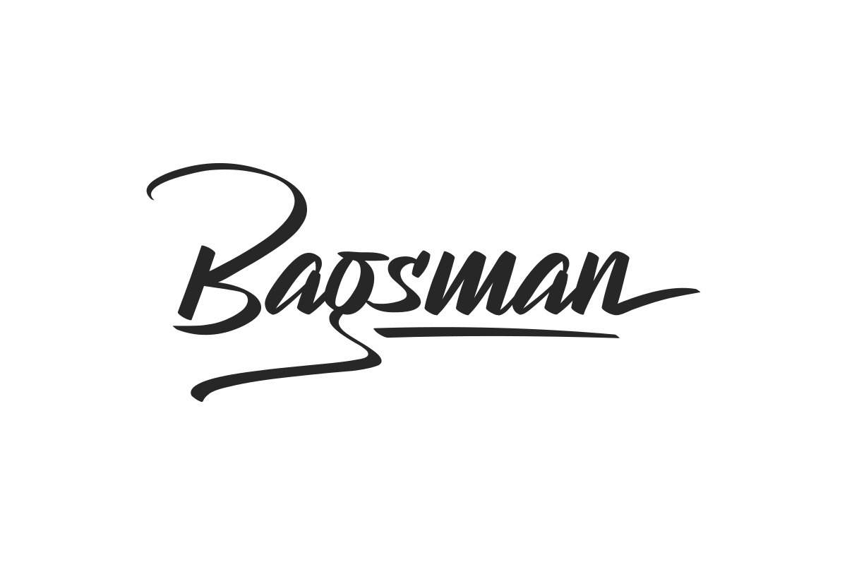 Bagsman Brush Font Bagsman Brush Font
