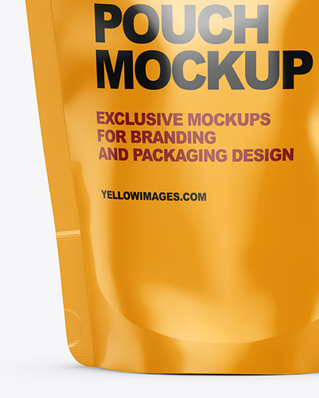 Glossy Stand-up Pouch Mockup