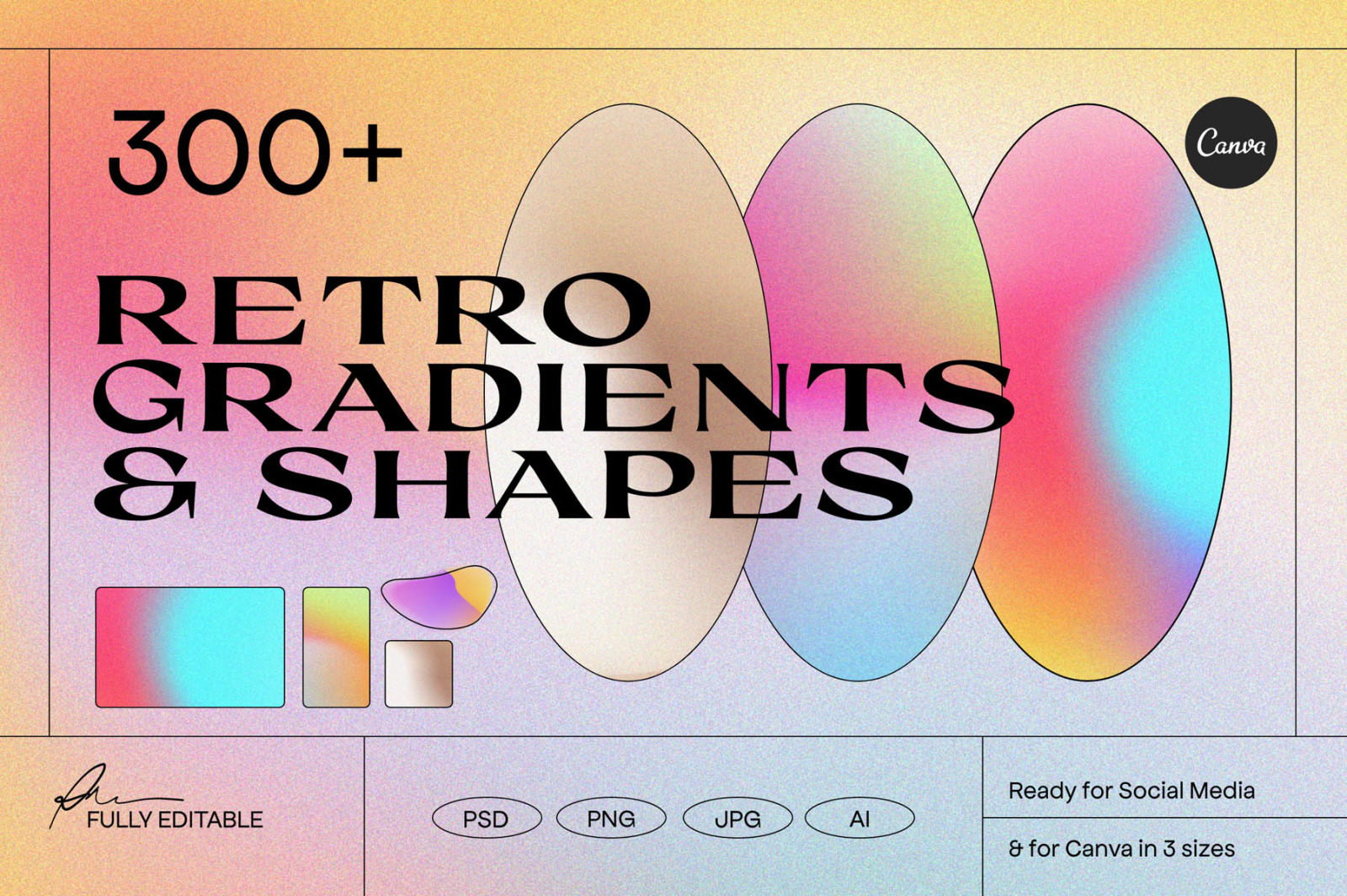 Angeles - Retro Gradients & Shapes Angeles - Retro Gradients & Shapes