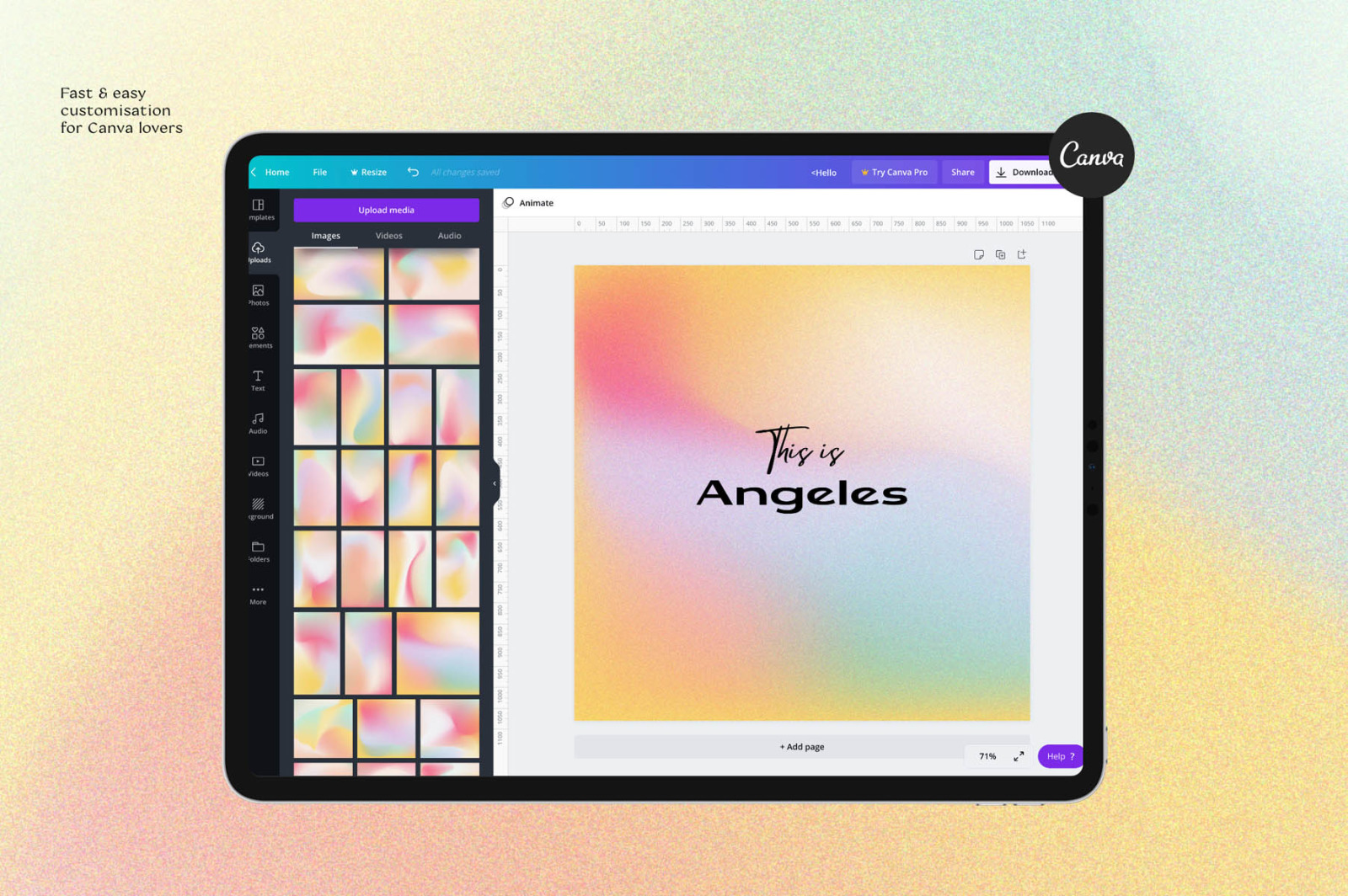 Angeles - Retro Gradients &amp; Shapes