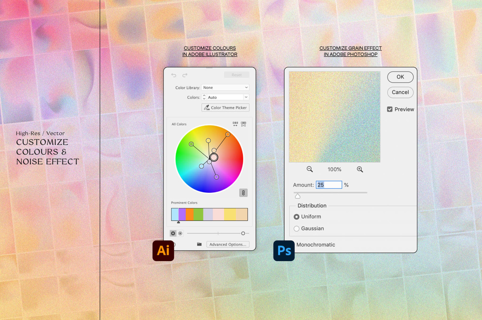 Angeles - Retro Gradients & Shapes Angeles - Retro Gradients & Shapes