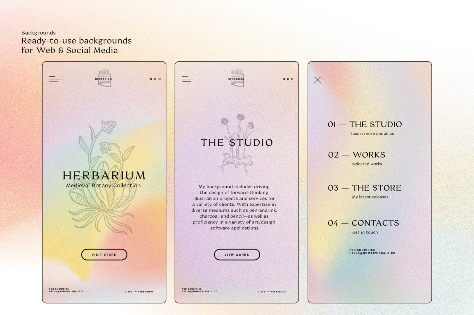 Angeles - Retro Gradients & Shapes Angeles - Retro Gradients & Shapes