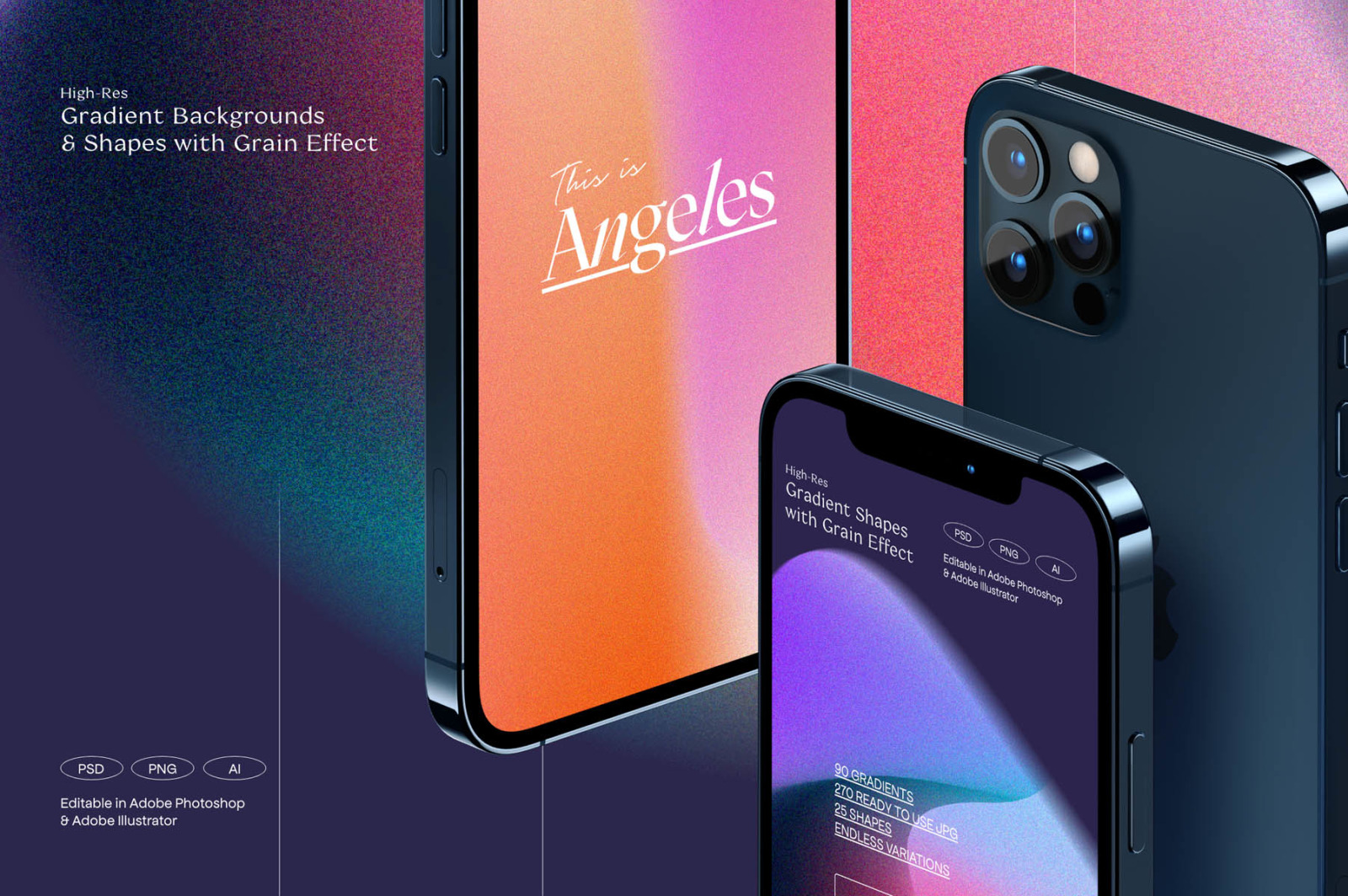 Angeles - Retro Gradients & Shapes Angeles - Retro Gradients & Shapes