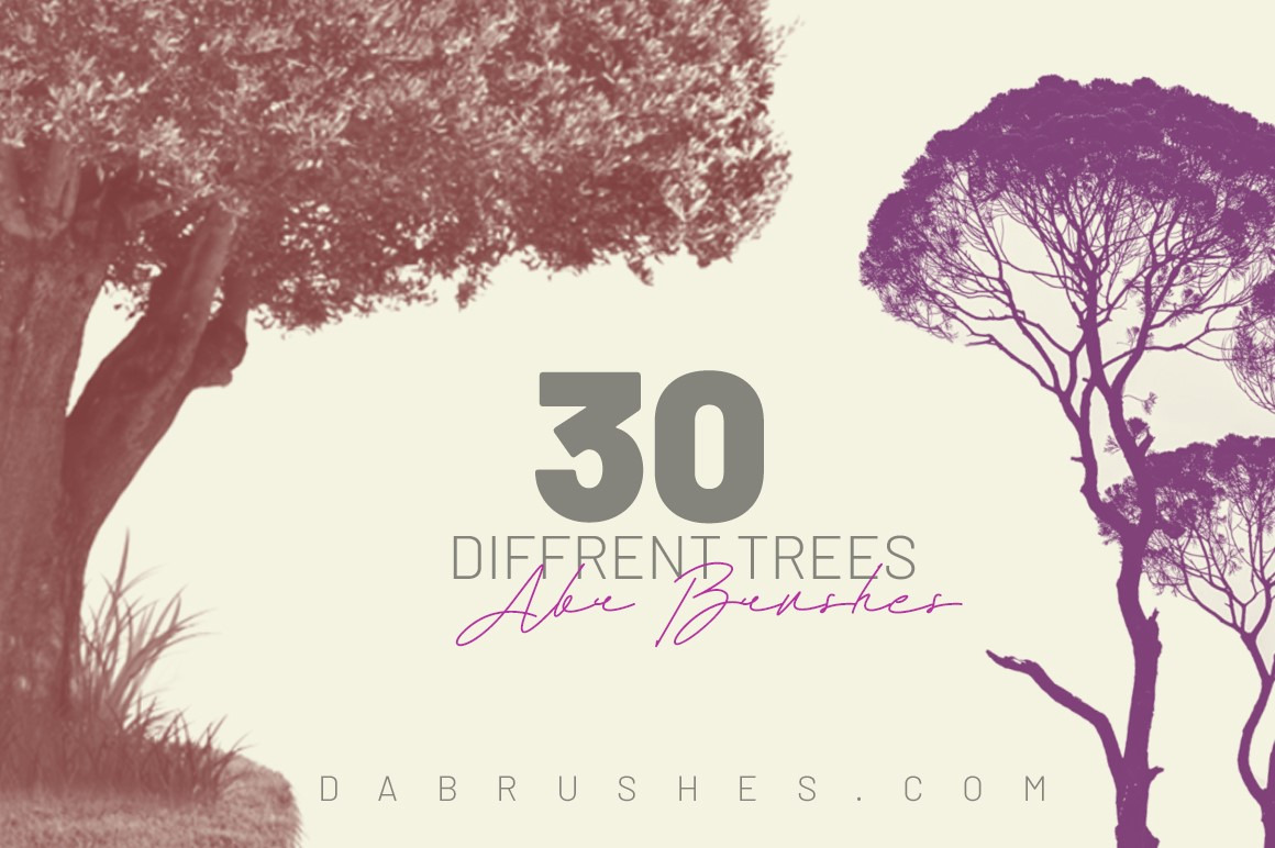 30 Realistic Tree Brushes for Photoshop