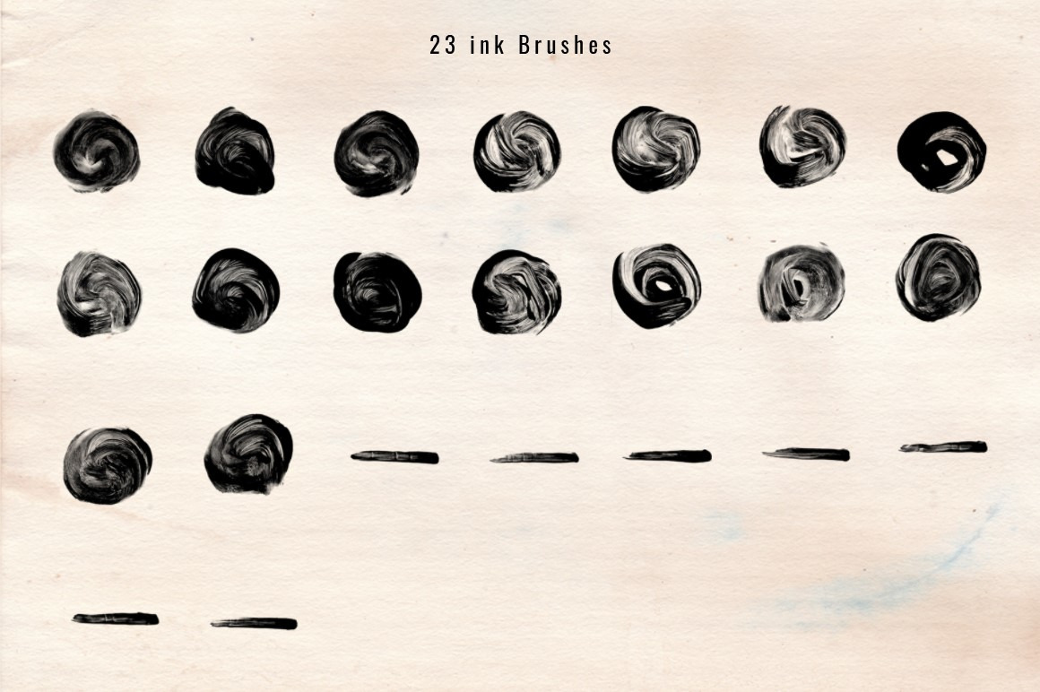 1243 Ink Stroke Brushes for Photoshop