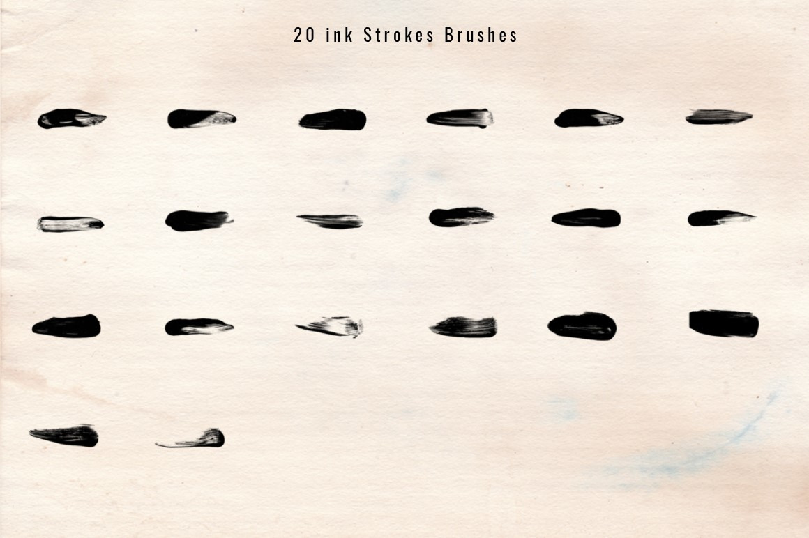 1243 Ink Stroke Brushes for Photoshop