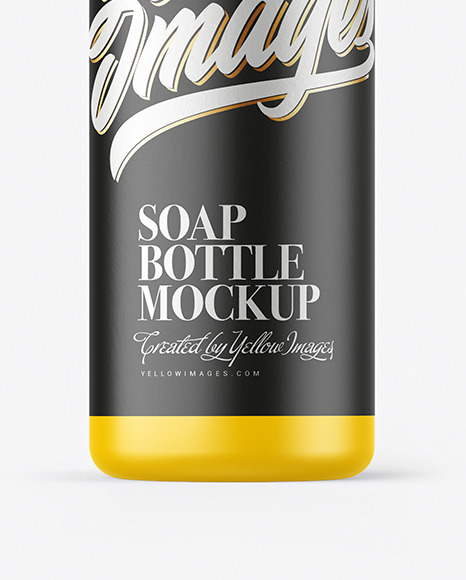 Matte Soap Bottle w/ Pump Mockup