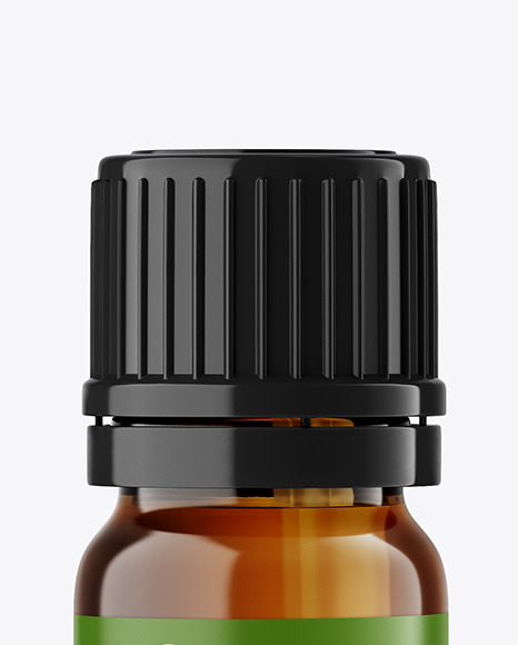 Amber Glass Dropper Bottle Mockup