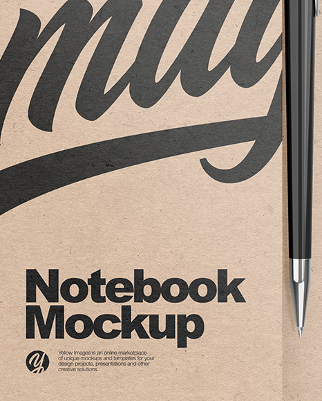 Kraft Paper Notebook Mockup