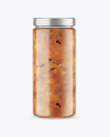 Сlear Glass Jar with Meat Sauce Mockup