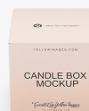 Matte Candle W/ Paper Box Mockup