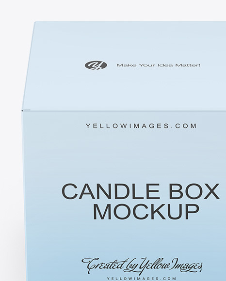 Glossy Candle W/ Paper Box Mockup