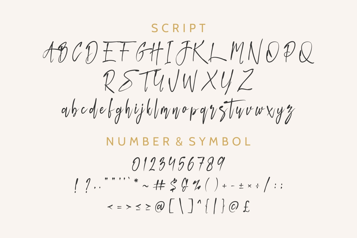Happy Nature Script and Ornament Font Happy Nature Script and Ornament Font