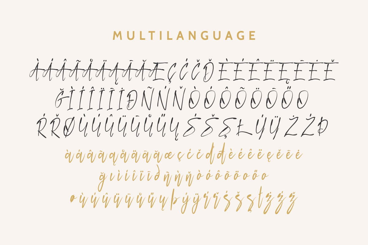 Happy Nature Script and Ornament Font Happy Nature Script and Ornament Font