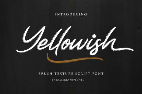 Yellowish Brush Script Font - Beautiful