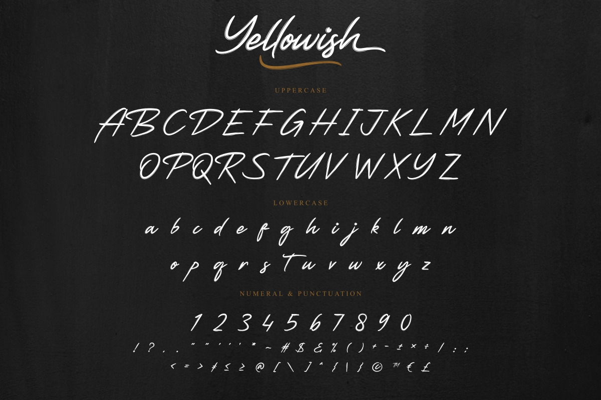 Yellowish Brush Script Font