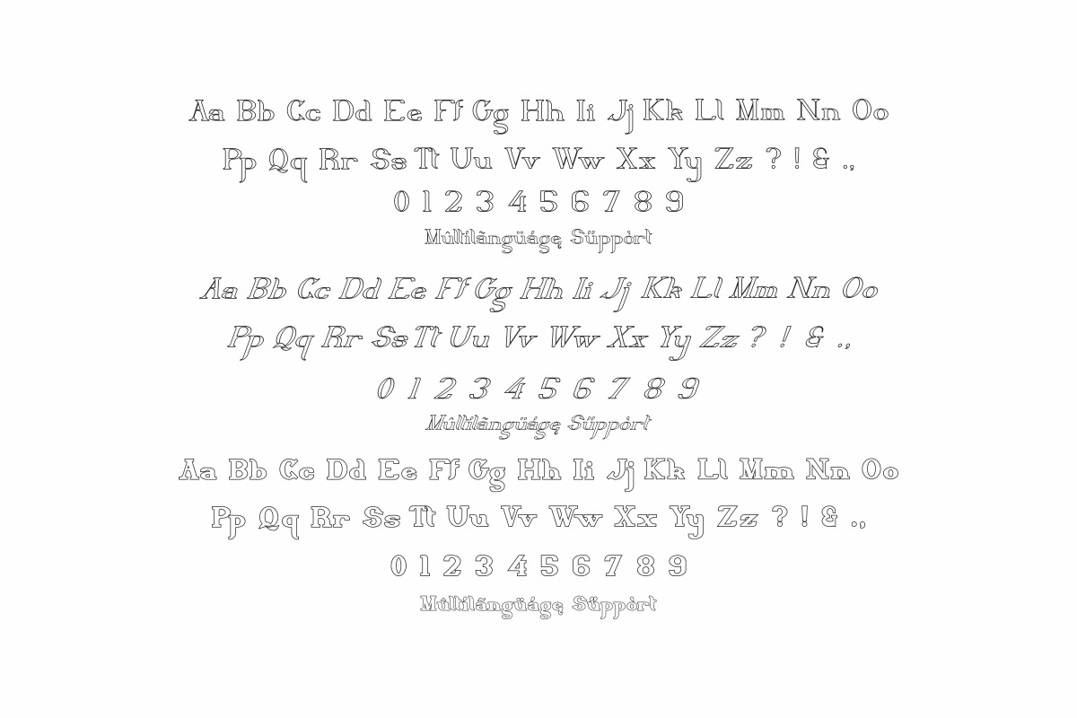 Delith Six Different Styles Font Delith Six Different Styles Font