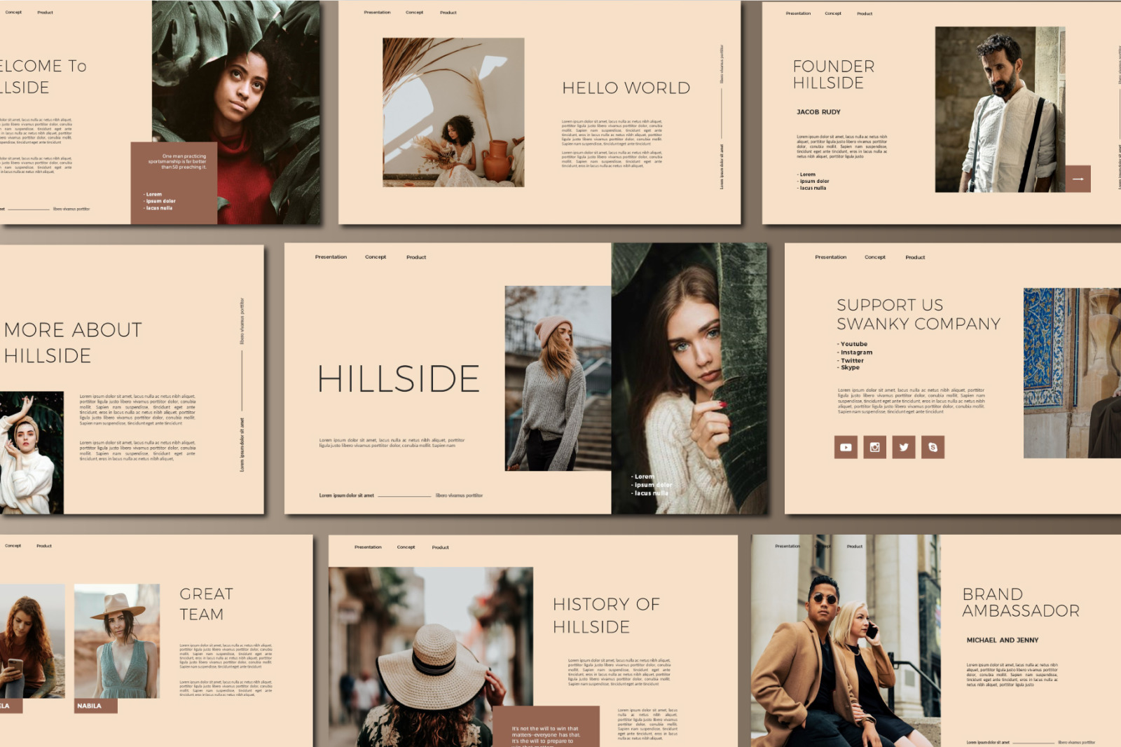 Hillside Powerpoint Template Hillside Powerpoint Template