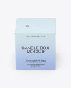 Matte Metallic Candle W/ Paper Box Mockup