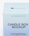 Matte Metallic Candle W/ Paper Box Mockup