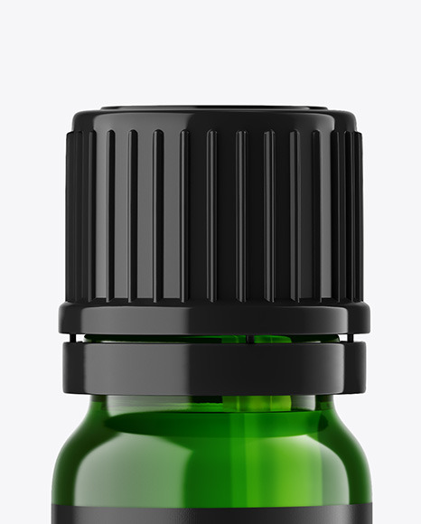 Green Glass Dropper Bottle Mockup