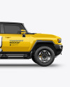 Electric Pickup Truck Mockup - Side View