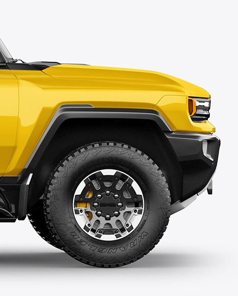 Electric Pickup Truck Mockup - Side View