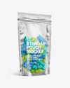 Stand-up Pouch with Gummies Mockup