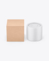 Matte Candle W/ Kraft Box Mockup