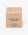 Matte Candle W/ Kraft Box Mockup