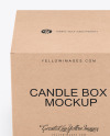 Matte Candle W/ Kraft Box Mockup