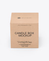 Glossy Candle W/ Kraft Box Mockup