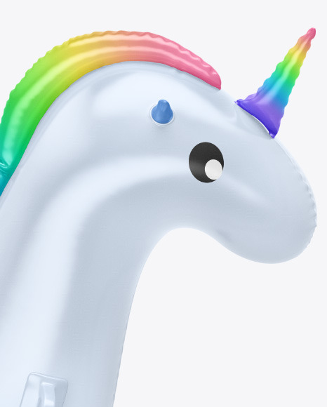 Inflatable Swimming Unicorn Mockup Inflatable Swimming Unicorn Mockup