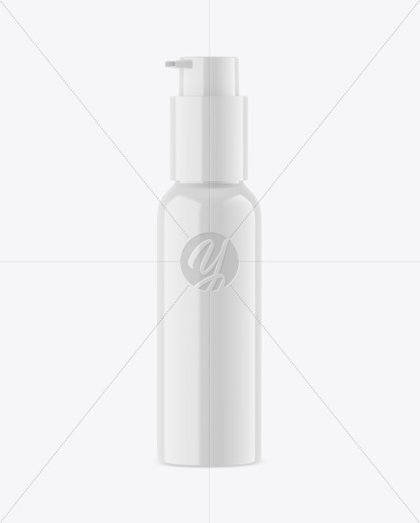 Glossy Plastic Sanitizer Bottle Mockup