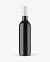 Dark Glass Wine Bottle with Screw Cap Mockup