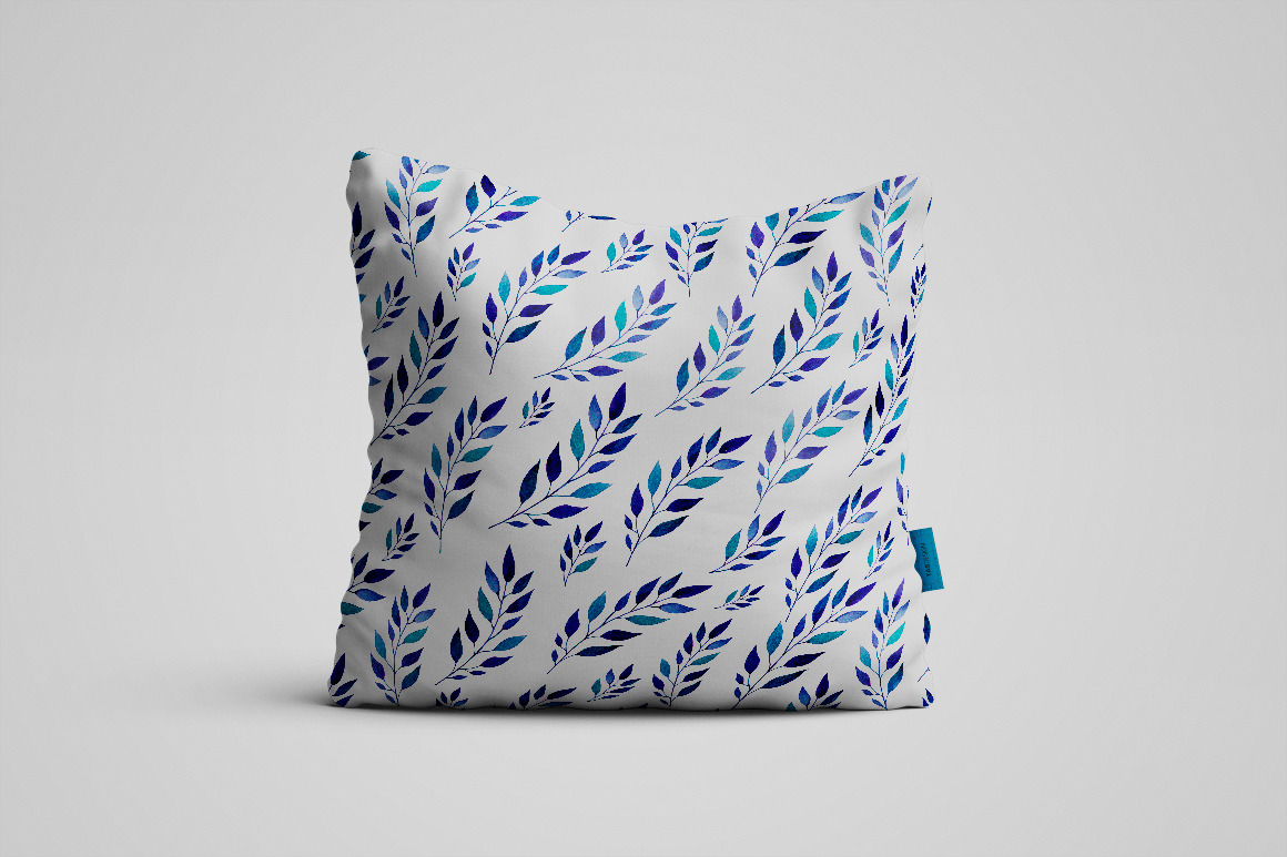 Indigo Blue Watercolour Patterns I Indigo Blue Watercolour Patterns I