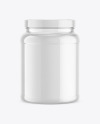 Clear Protein Jar Mockup