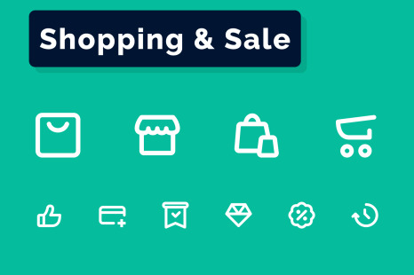 Shopping & Sale Icons Set - Shopping payment