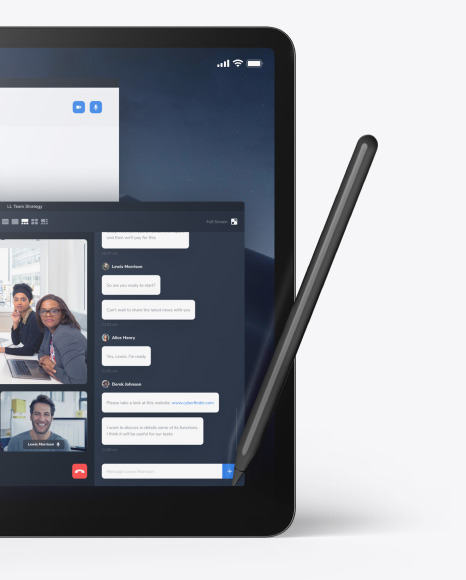 Apple iPad Pro w/ Pen Mockup