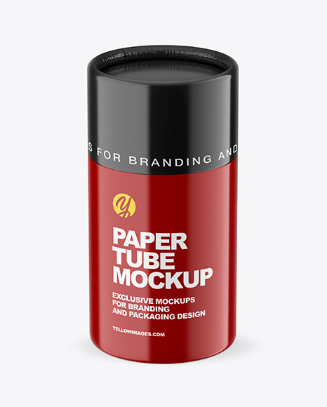 Glossy Paper Tube Mockup