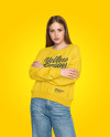 Girl in a Sweatshirt Mockup