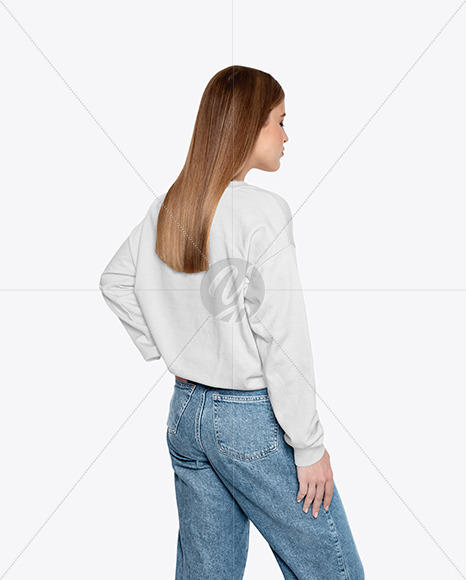 Girl in a Sweatshirt Mockup