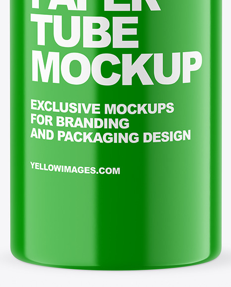 Glossy Paper Tube Mockup