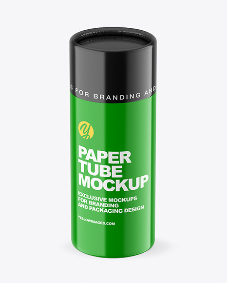 Glossy Paper Tube Mockup