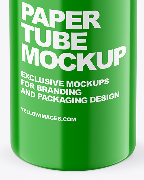 Glossy Paper Tube Mockup