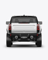 Electric Pickup Truck Mockup - Back View