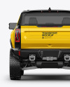 Electric Pickup Truck Mockup - Back View