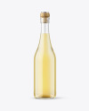 Clear Glass Bottle w/ White Wine Mockup